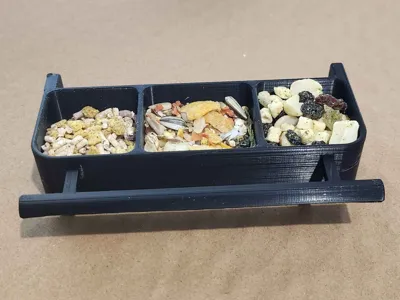 Triple Section Bird Food Holder