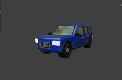 Low poly cool off-road car model