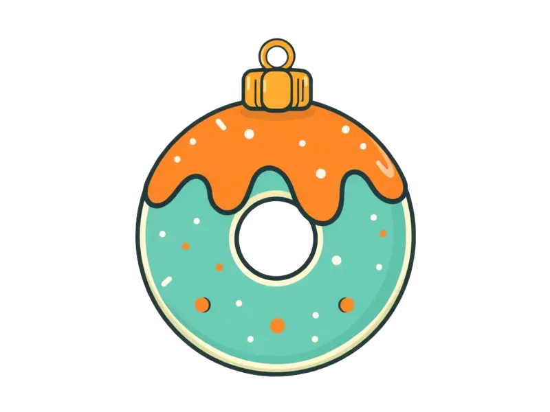 Christmas donat bauble