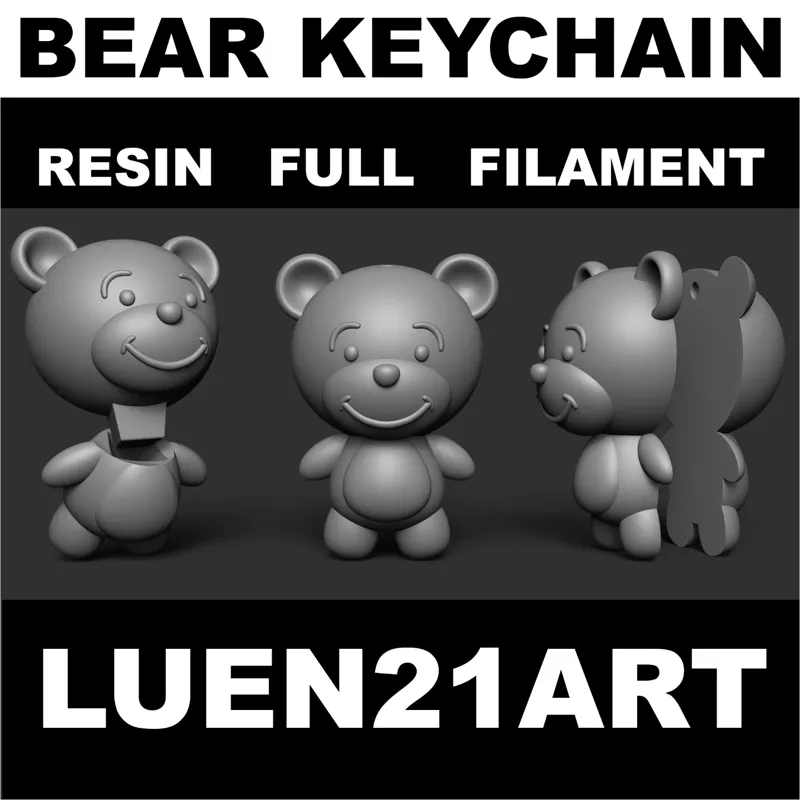 Bear keychain smile
