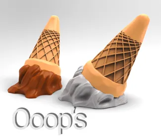 Oops -ICE cream -Fridge Magnet