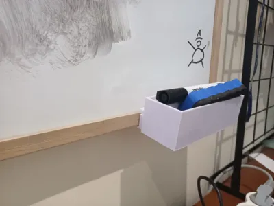 simple whiteboard case for markers and eraser.
