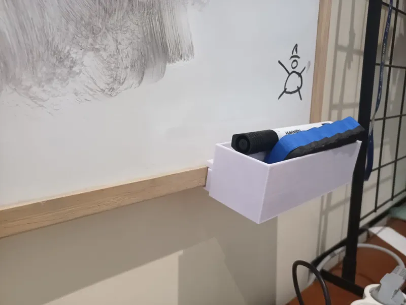 simple whiteboard case for markers and eraser.