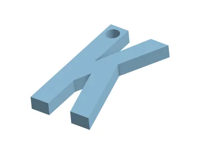 Letter K keychain