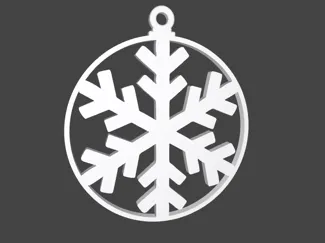Snowflake Ornament - 3D Printed Winter Decor