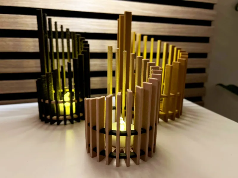 LED tea light lamp "24BARS"