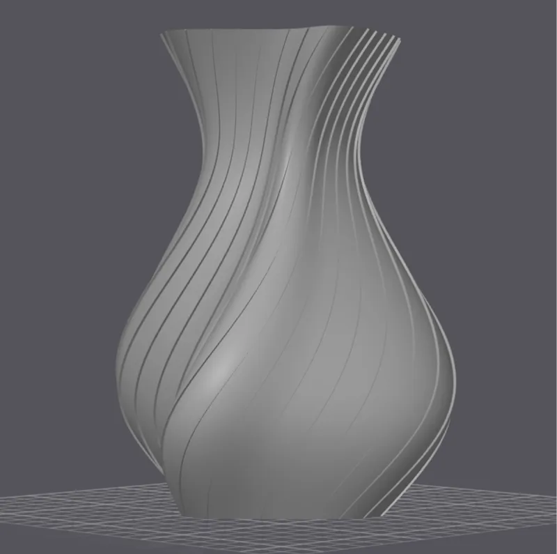 Elegant flowing spiral vase