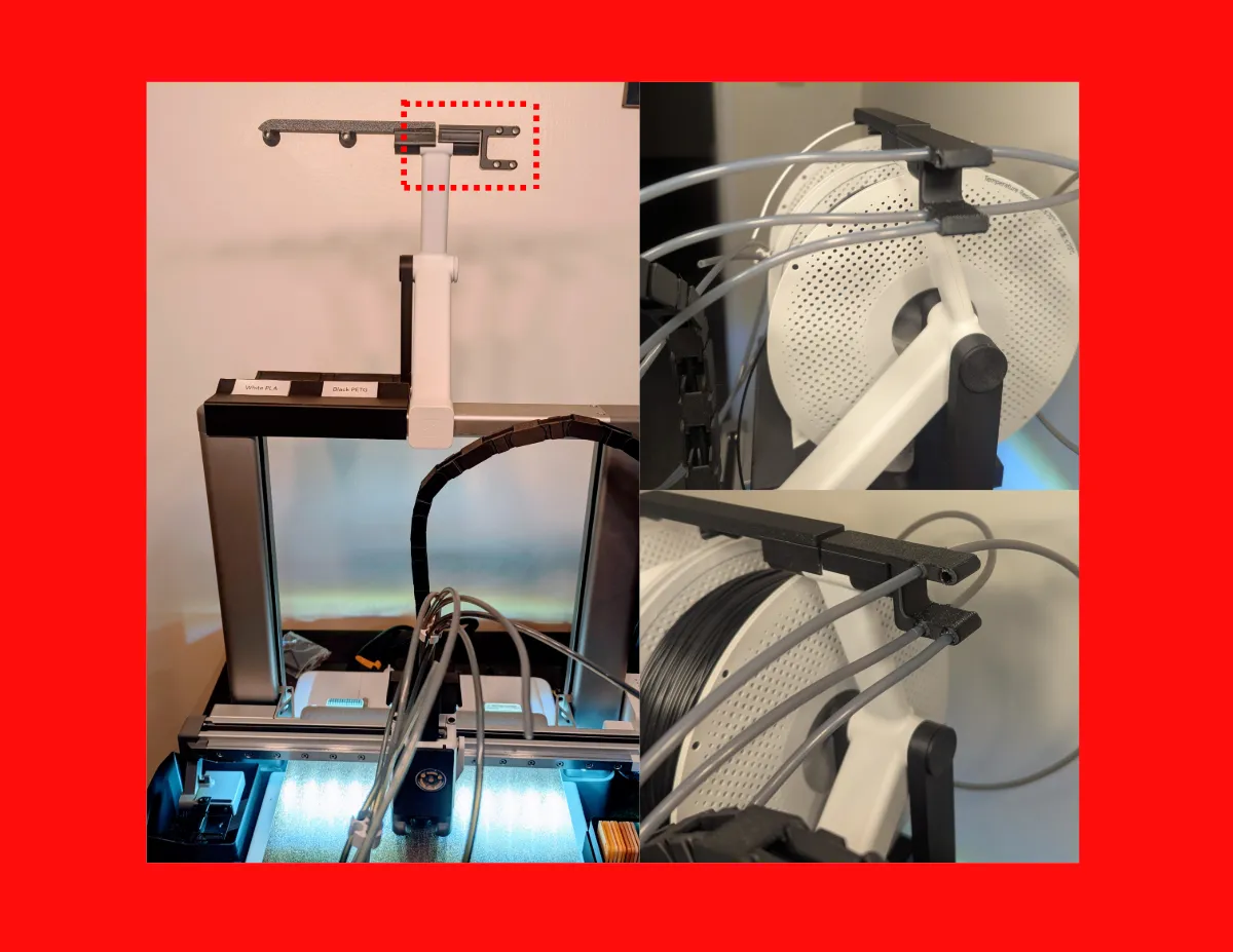 A1 Spool Holder Extension Spreader/Guide Arm - Free 3D Print Model ...