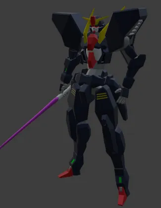Seraphim Gundam (Stylized, Fixed Pose)