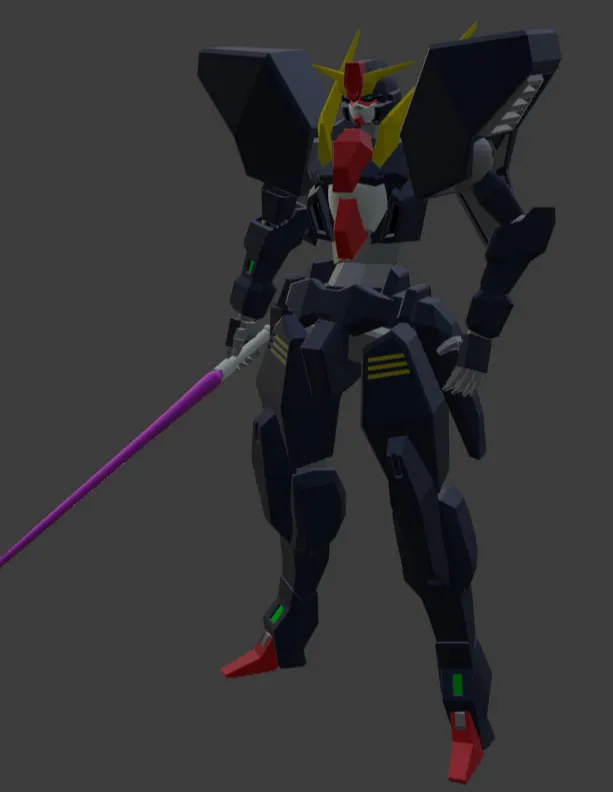 Seraphim Gundam (Stylized, Fixed Pose)