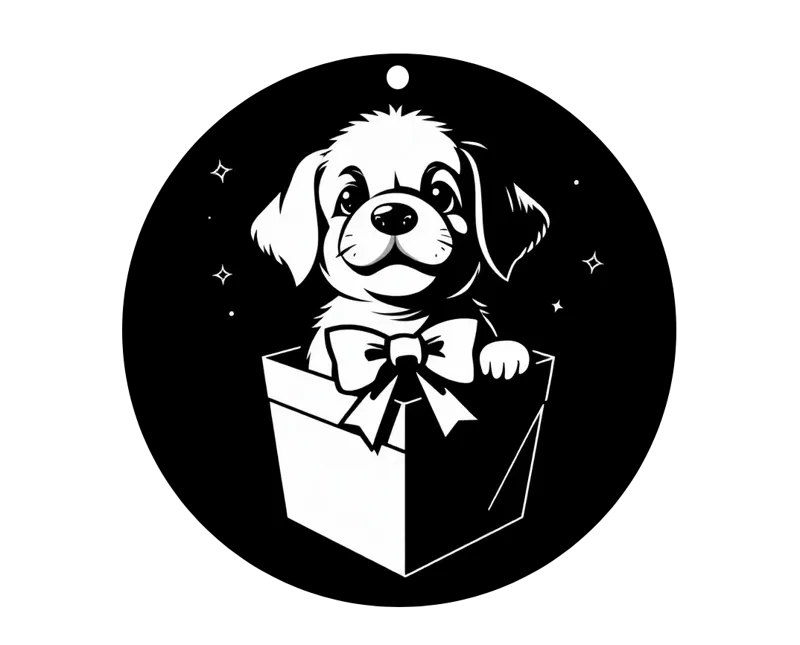Christmas puppy 1 bauble