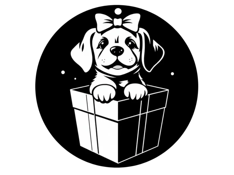 Christmas puppy 2 bauble