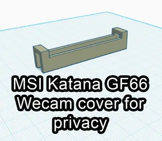MSI Katana GF66 Webcam cover for privacy