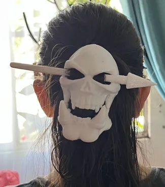 Orc skull hair pin