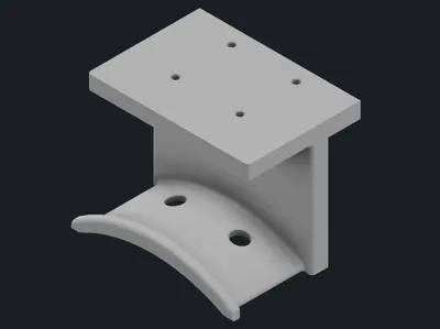 Headphone Mount Under Desk STL File