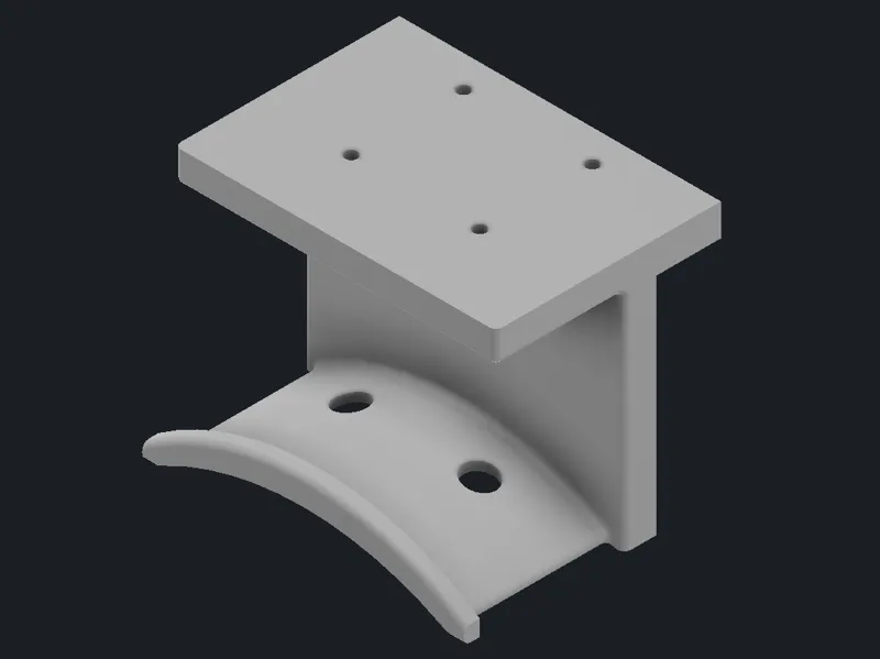 Headphone Mount Under Desk STL File