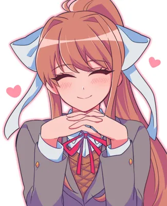 Monika keychain (ddlc)