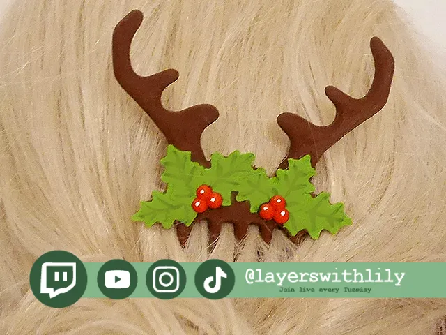 Christmas Reindeer Hair Comb