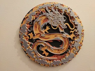 5 Layer Dragon Wall Art