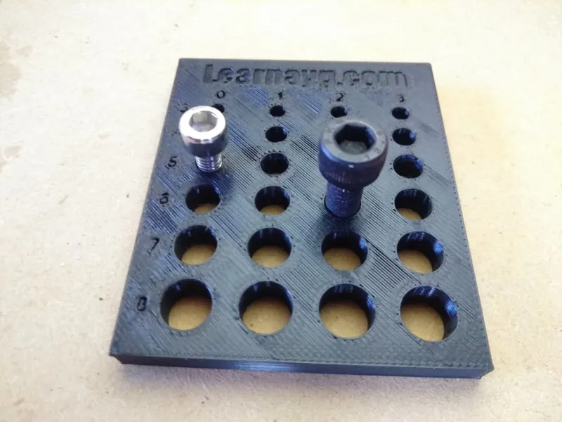 Hole Tolerance Gauge For 3D Prints With Screws