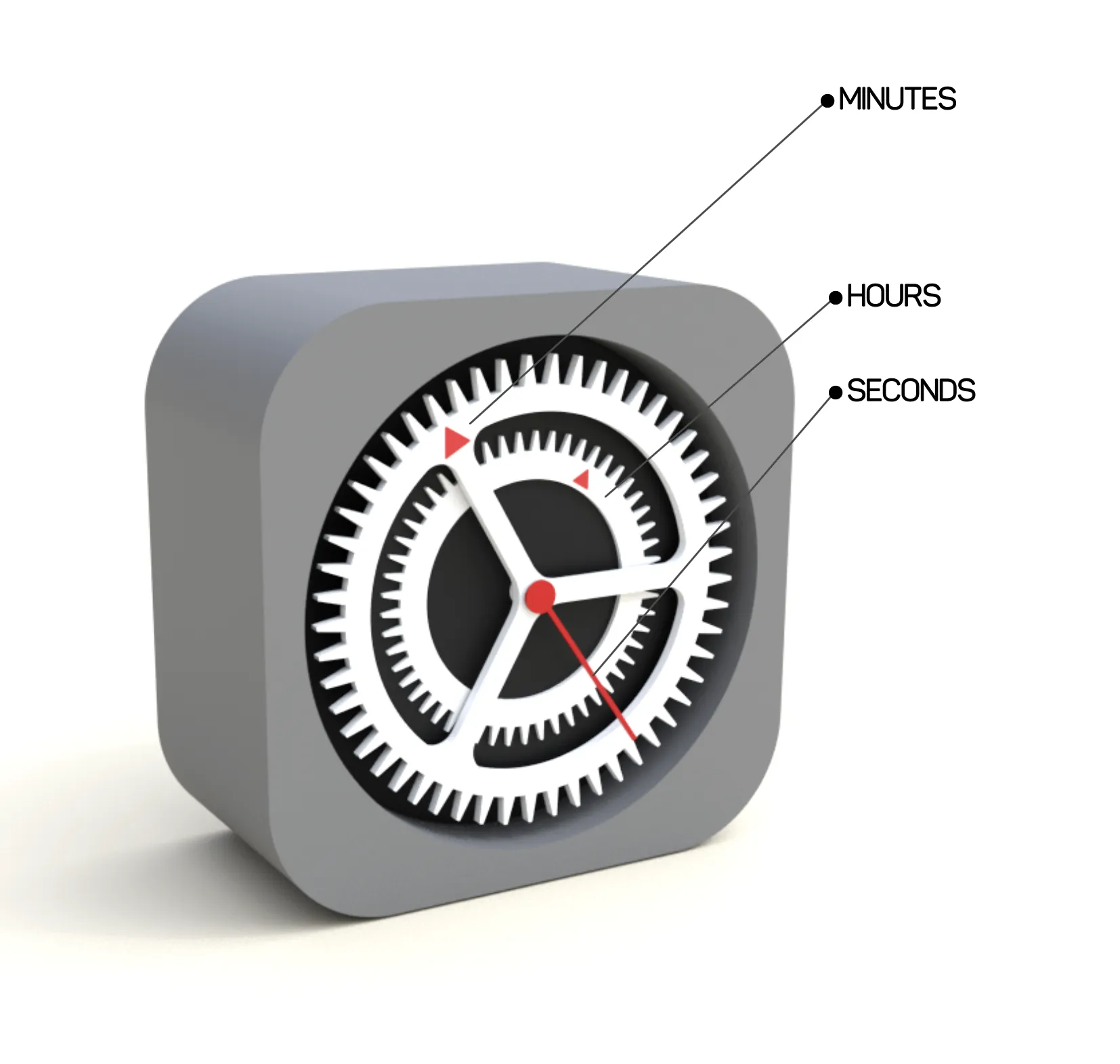 IOS SETTINGS ICON CLOCK - Free 3D Print Model - MakerWorld, image size:1654x1572