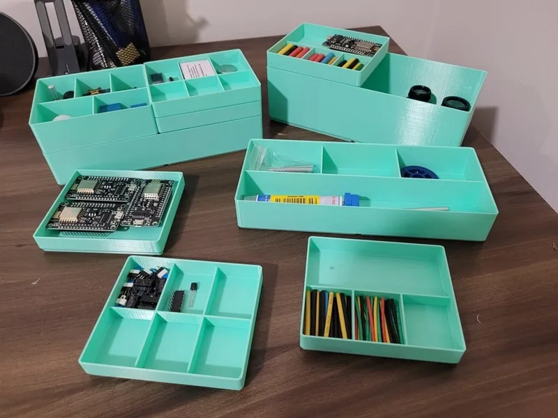 Stackable, module tray, bin, organizer 