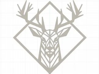 Geometric Deer Wall - Déco mural Cerf geometrique