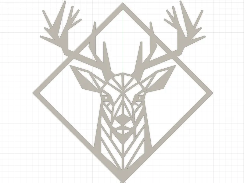 Geometric Deer Wall - Déco mural Cerf geometrique 