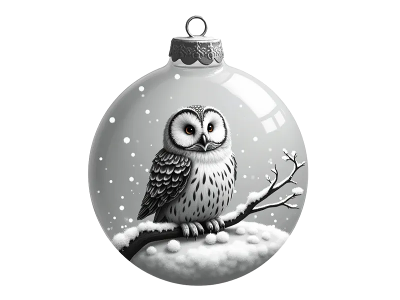 Winter owl bauble