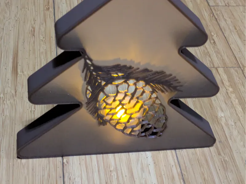 Christmas Ornament: Tree, Pinecone, Tealight