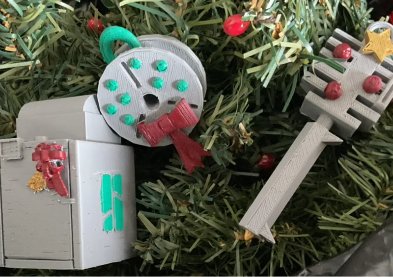 Merry Printmas Holiday Ornaments