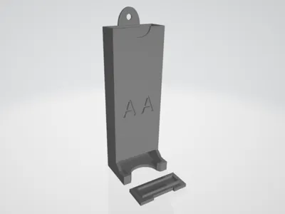 12ct AA Battery Dispenser 1/4in Screw Wall Mount