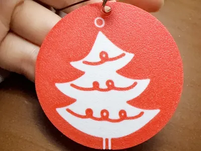 White Christmas Tree Keychain