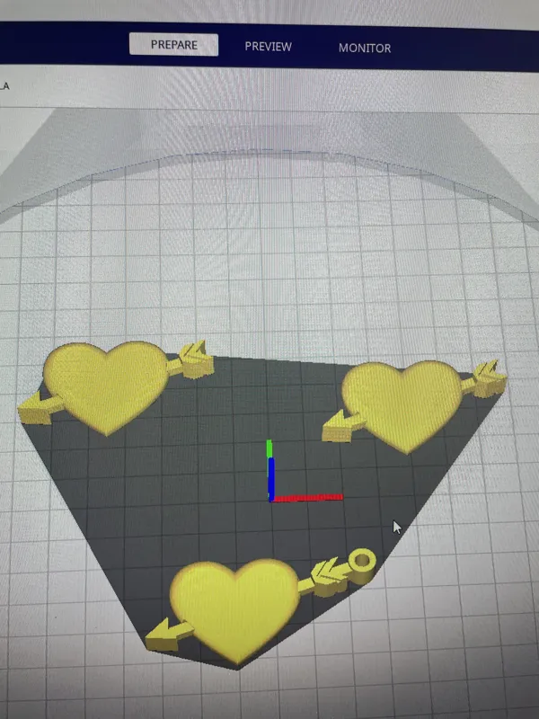 Cupid hearth keycain