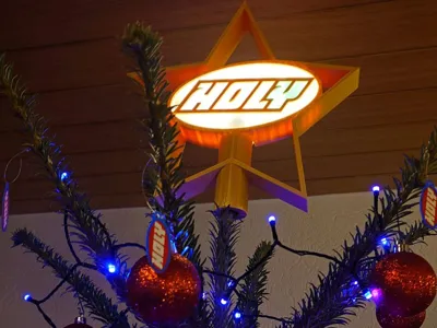 HOLY LED CHRISTMAS TREE STAR TOPPER