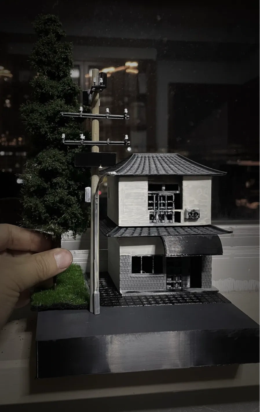 1:64微缩场景，街边房屋