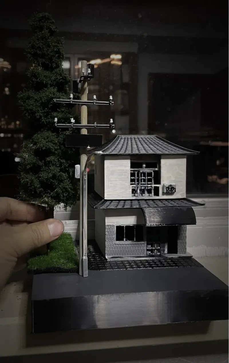 1:64微缩场景，街边房屋