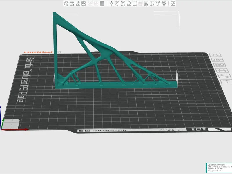 Generative Design Shelf Bracket (150mm Length)