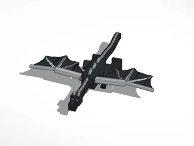 Minecraft Ender dragon - print in one piece