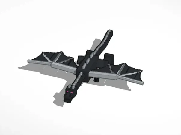 Minecraft Ender dragon - print in one piece