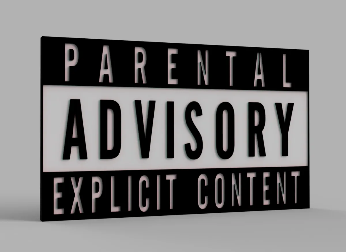 Parental Advisory Explicit Content - Free 3D Print Model - MakerWorld Parental Advisory Explicit Content - Free 3D Print Model - MakerWorld