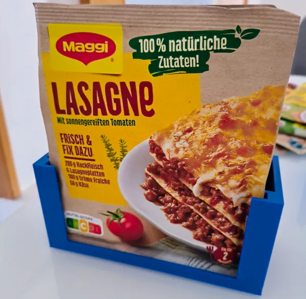 Organiseur pour sachets de soupe en cuisine
