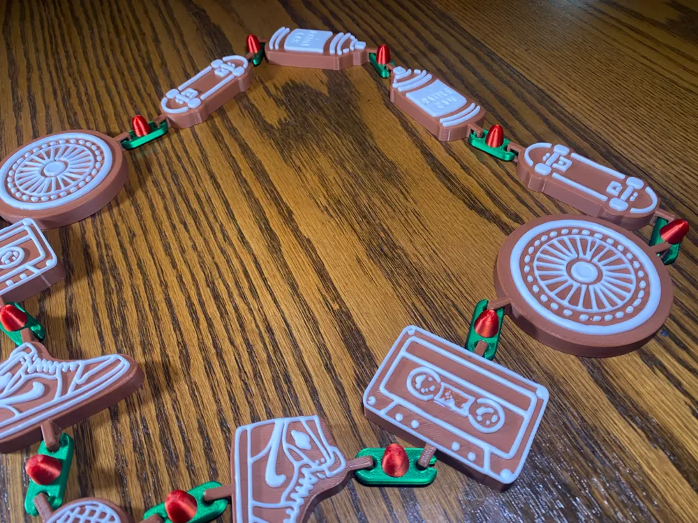 Gingerbread Holiday Chain - Free 3D Print Model - MakerWorld
