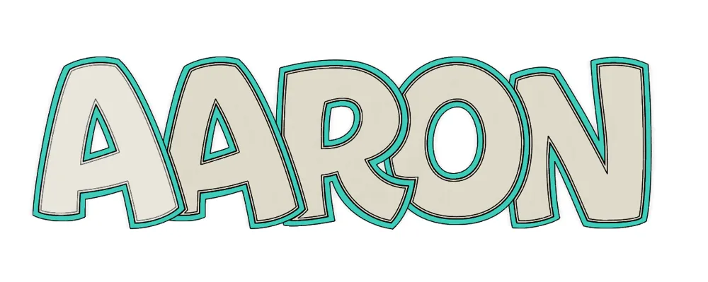 FREE CUSTOM NAME: AARON by didoucrazyfrog11 - MakerWorld