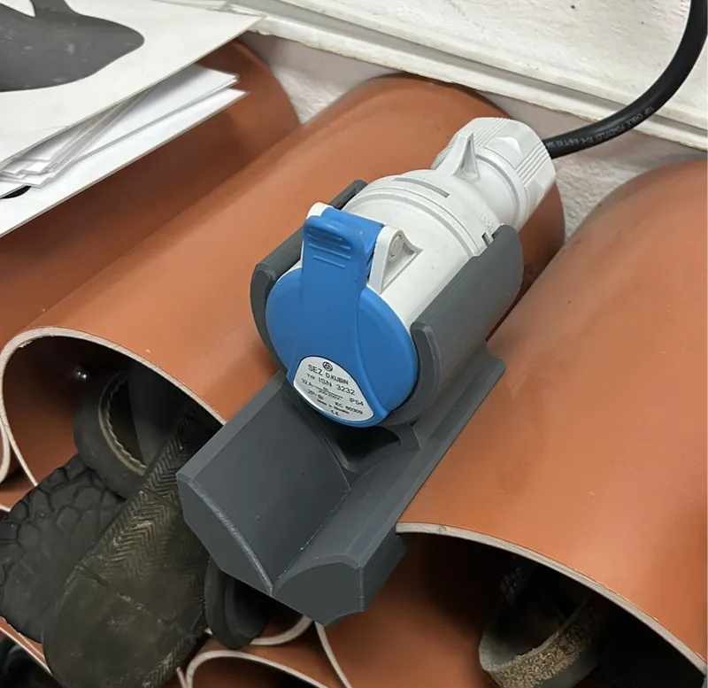 Three Phase Socket Holder / Mount - Tesla Charger