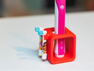 Oral B electric toothbrush stand with brush holder