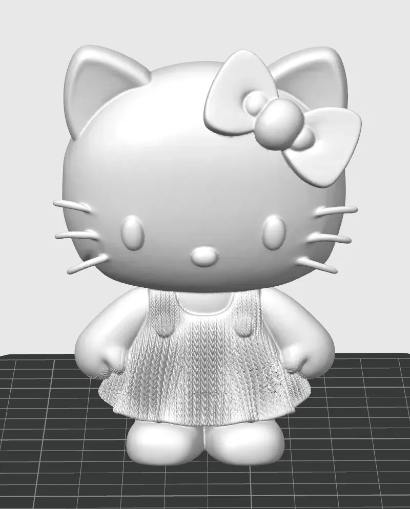 HELLO KITTY穿毛衣版- Free 3D Print Model - MakerWorld