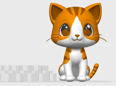 Printmon Cat Orange Tabby Cute Cat
