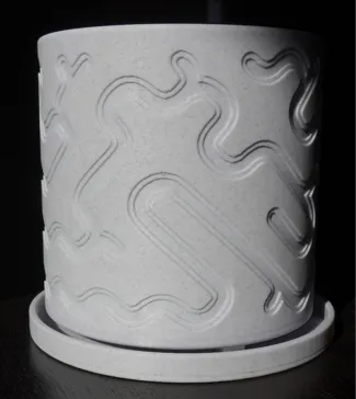 Algorithmically Generated 6" Plant Pot