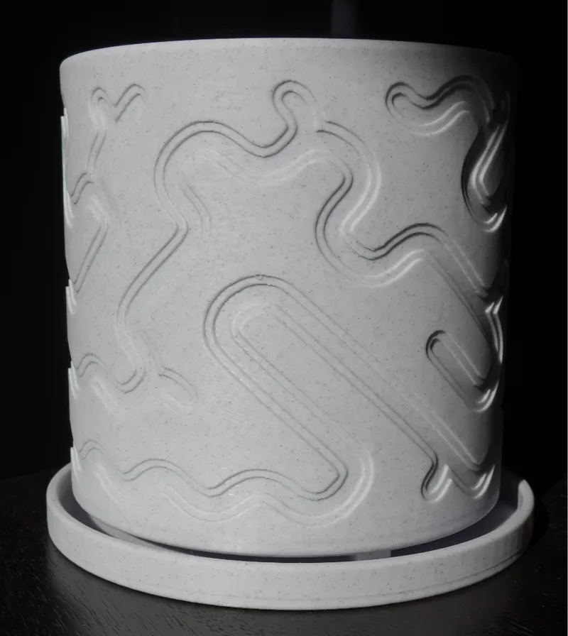 Algorithmically Generated 6" Plant Pot